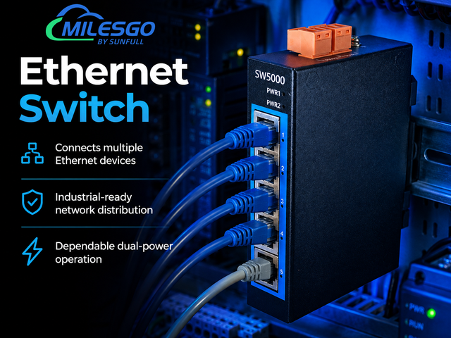 SW5000 Industrial Ethernet Switch, High Reliability Network Device for Industrial Automation and Data Communication