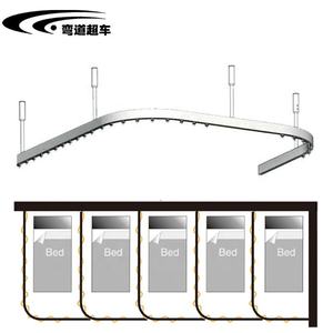 Rail de rideau médical en aluminium en forme de L, moderne, à simple rail, pour hôpitaux et salons de beauté - Vente directe - Product Image 3