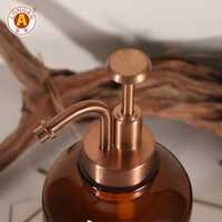 Hochwertige Nachfüllbare Silberne Pumpspenderflaschen Bernsteinfarben für Handseife Körperlotion Haarspülung Hautpflege-Serum Shampoo