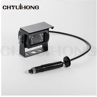 Cámara de Reversa para Camiones de Servicio Pesado, 18 LED, 1080P AHD, IP68 Impermeable, Súper Visión Nocturna 170 °   Gran Angular para Seguridad en Remolques de Autobuses