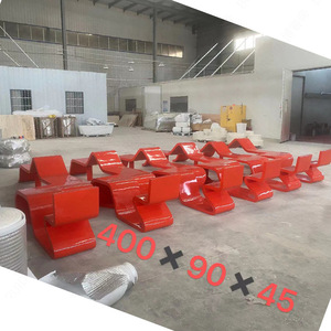 Banc de patio en fibre de verre, 4 places, design contemporain, durable, mobilier de centre commercial - Product Image 3