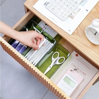 RTS Offre Spéciale personnalisé acrylique Pet extensible tiroir à couverts divisé plateau organisateur Transparent en plastique empilable boîte de rangement