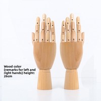 Accessoires de moule à main en bois simulé Présentoir à bijoux Présentoir de modèle à main en bois massif Manipulateur de joint mobile