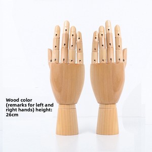 Mô phỏng bằng gỗ tay khuôn đạo cụ đồ trang sức hiển thị đứng rắn gỗ tay mô hình hiển thị movable Joint Manipulator - Product Image 6