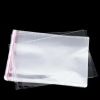 Sacs en plastique OPP transparents pour emballage alimentaire micro-ondable avec rabat auto-adhésif, taille personnalisée disponible
