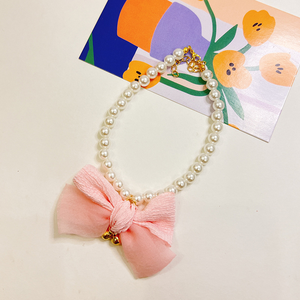 Collana per Cani con Ciondolo Osseo in Strass e Perle, Motivo Animale, Taglia Grande <span class=keywords><strong>L</strong></span>, Gioielli di Moda per Animali Domestici - Product Image 3