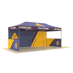 เต็นท์พับโครงอะลูมิเนียมอัลลอยด์รูปหกเหลี่ยมขนาด 50 มม. พรีเมียม พิมพ์ลายด้วยระบบทรานเฟอร์ความร้อน ผ้า Oxford 600D กันรังสียูวี กันน้ำ พกพาสะดวก - Product Image 4