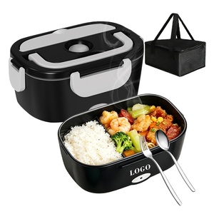 Electric <b>Lunch</b> <b>Box</b> 1.5L Stainless Steel Inner Pot With Fork Spoon And Carry Bag For Household Use - Product Image 1