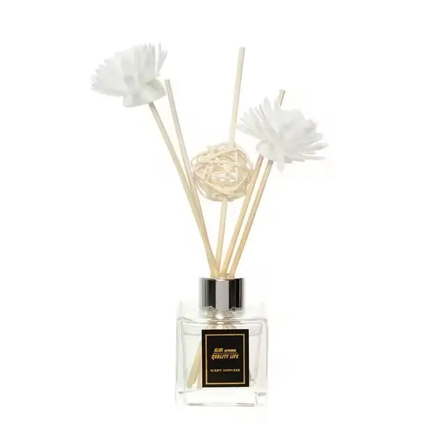 Grosir minyak esensial Reed Diffuser botol kaca parfum rumah mewah tongkat Aroma penyemprot wangi