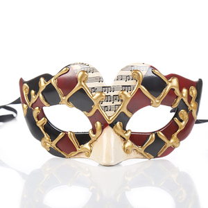 Mascarade de fête en plastique, <span class=keywords><strong>demi</strong></span>-<span class=keywords><strong>visage</strong></span> vénitien traditionnel, <span class=keywords><strong>dessin</strong></span> à la main, pour le carnaval Musical de venise - Product Image 3