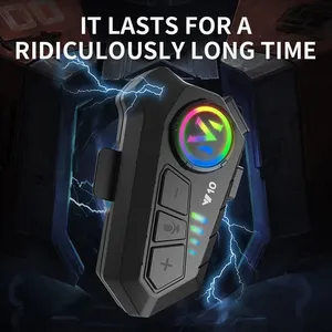 Xe Máy Mũ bảo hiểm <span class=keywords><strong>intercom</strong></span> không thấm nước cho tai nghe bluetooth với FM âm thanh âm nhạc trộn & chia sẻ thép không gỉ tính năng - Product Image 4