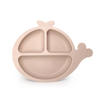 Ensemble d'alimentation pour bébé en silicone : assiette à ventouse compartimentée, bol, bavoirs, tasse à bec avec compartiment à collation, cuillères, fourchettes et ustensiles pour repas d'enfants