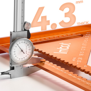 Imbot Aluminium Gelegeerd Haakse Hardware Liniaal Industriële Kwaliteit Precisie Hout Werk Meten Handgereedschap - Product Image 3