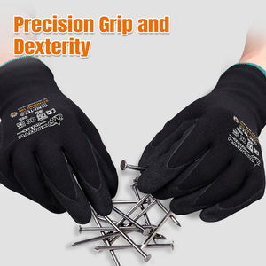 قفازات عمل آمنة من XINGYU مقاس 15 مطلية بالنتريل الرملي، مقاومة للانزلاق، مقاومة فائقة للاحتكاك بالألياف، قفازات متينة للرجال والنساء - Product Image 3