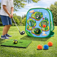Ensemble de golf 3 en 1 pour enfants, 16 pièces, cible de golf pliable double face avec club réglable, jouet d'intérieur et d'extérieur, cadeau pour garçons et filles