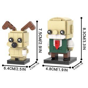 MOC7513 Wallace & <span class=keywords><strong>Gromit</strong></span> 195ชิ้นอิฐหัวสี่เหลี่ยมอิฐดินเหนียวภาพยนตร์การ์ตูนประกอบโมเดลพลาสติก DIY อาคารบล็อกของเล่นของขวัญสำหรับเด็ก - Product Image 3