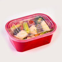 Boîte d'emballage alimentaire jetable en plastique PP rectangulaire, micro-ondable, pour plats à emporter, préparation de repas, directement de l'usine