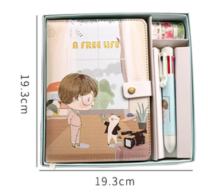 Çocuklar için kırtasiye hediye setleri gov sevimli karikatür günlüğü manyetik toka yıkama bant tükenmez kalem promosyon öğeleri not defteri hediye kutusu ile set - Product Image 6