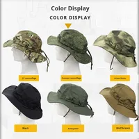 Topi Boonie kamuflase baru topi nelayan Taktis tepi lebar untuk aktivitas luar ruangan Musim Panas-mendaki berkemah memancing
