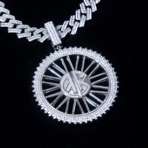 จี้เพชรโมอิสซาไนต์เงินแท้ 925 ของ Messi Jewelry ขนาดเล็ก สี DEF สไตล์ฮิปฮอป ชุบทอง สำหรับทุกเพศ - Product Image 3