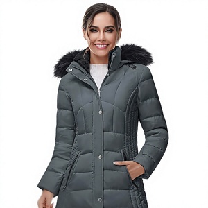 Women's Lightweight <b>Packable</b> Hooded Winter Quilted Puffer <b>Jacket</b> Detachable Sleeves Hat Zipper Closure Waterproof Wool - Product Image 1