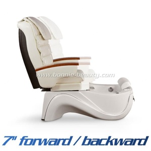 Sillón de Pedicura Multifuncional BonnieBeauty con Masaje, Tapizado en Cuero PU y Tubo de Chorro sin Tuberías - Product Image 3