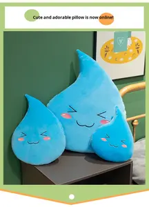 Creativo lindo azul gota de agua juguetes de peluche Super suave niños dormir calmante gota de agua muñecas de tela - Product Image 5