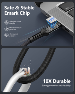 SUNGUY USB <b>C</b> 240W 5A Fast <b>Charging</b> <b>Cable</b> USB Data Power <b>Cable</b> Charger chargeur de téléphone for Mobile Phone Latop and Car Use - Product Image 6