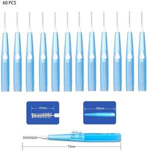 Brosse interdentaire mince 60 pièces fil dentaire choix recharge brosse interdentaire dents bâton cure-dents soie dentaire pour Oral nettoyage en profondeur - Product Image 5
