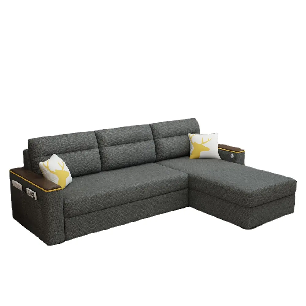 Divano letto pieghevole all'ingrosso soggiorno divano letto a forma di L con divano letto pieghevole
