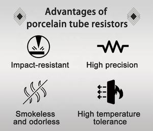 Yüksek hassasiyetli 1200W seramik tüp fren oluklu direnç iyi titreşim direnci ürün - Product Image 6