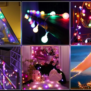 Guirnaldas de Luces con Bolas de Cristal LED, Decoración Navideña para el Hogar, Árbol, Fiestas en Interiores, Reuniones Familiares - Product Image 5