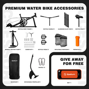 Vélo aquatique gonflable Spatium pour 1-2 personnes - Robuste et étanche pour la famille et le team building - Stock entrepôt extérieur - Product Image 4