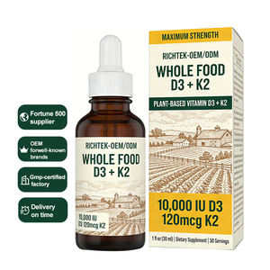 리치텍 새로운 뜨거운 제품 구강 액체 비타민 D3 방울 K2 오일 프리 샘플 하이 퀄리티 건강 보충제 - Product Image 1