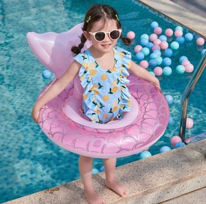 Venta al por mayor bonito inflable bebé asiento flotador sirena bebé natación anillo <span class=keywords><strong>piscina</strong></span> flotadores bebé con asiento - Product Image 2