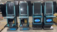 Borne de jeu éco-responsable à LED basse consommation pour les États-Unis, personnalisable avec logo, avec système de jeu à entrée et sortie de jetons
