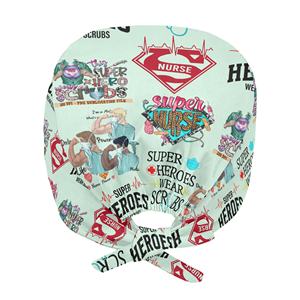 महिलाओं के लिए पूर्ण मुद्रण स्क्रैब कैप महिलाओं के लिए पूर्ण मुद्रण स्क्रैब टोपी लैब नर्सिंग स्क्रब उपकरण डॉक्टर - Product Image 2