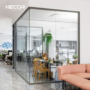 베스트 셀러 인테리어 사무실 캐빈 파티션 맞춤형 모듈 식 유리 이동식 파티션 방음 벽 - Product Image 1