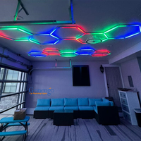 Super Bright Diy Assemblé 12V Hexagone Rgb Économie D'énergie Led Stage Light pour Discothèque Boutique