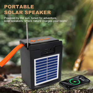 SING-E ZQS819 Enceinte solaire FM d'extérieur avec connexion TWS, égaliseur réglable et conception antichoc pour chantier de construction - Product Image 5