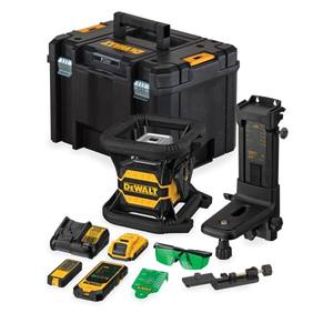Nivel Láser Rotatorio Verde DeWalt de 18V, Autonivelante, Haz Horizontal, Alcance de Visibilidad de 30m - Product Image 1