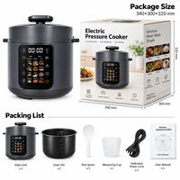 ODM 6L 1000W 15-in-1 Multi Cooker Layar Digital Peralatan Dapur Rumah Tangga Smart Electric Pressure Cooker