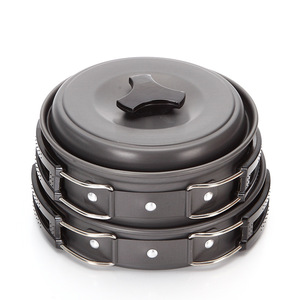 AOTU Outdoor Cooking Set DS200 Nonstick Portable Cookware 1-2L <b>Camping</b> <b>Kitchen</b> Set with Pot Pan Lid Utensils - Product Image 3