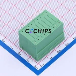 DB2ERH-3.5-2*9P-GN Plug-in Terminal Block Through hole,P=3.5mm Connector Board-to-Board / Socket - Closed 2x9P 3.5mm Green - Product Image 2