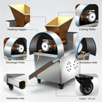 Machine à diviser et à arrondir la pâte pour boulangerie - Machine automatique de découpe de boules de pâte à pain de petite taille 400W+250W Capacité 150kg/h