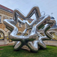 Décoration de ballon en forme de miroir gonflable personnalisé, sculptures d'art gonflables, ballon disco sphère argentée à vendre