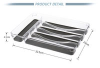 Boîte de rangement des couverts de cuisine multi-fonction baguettes cuillère classification armoire compartiment tiroir intégré cloison de rangement