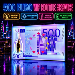 Présentoir LED pour billets de 500 euros, en acrylique, rechargeable, pour bouteilles VIP, éclairage lumineux pour discothèque, bar, fête - Product Image 3