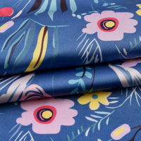 Tissu satiné 100 % polyester à motif floral imprimé numérique, motif dragon et phénix, très populaire pour les robes, jupes et artisanat féminins - Vente chaude