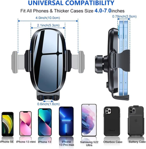 Soporte Universal para teléfono de coche de 360 grados, soporte de ventilación de aire de liberación de un botón, Material plástico de entrada de 9V/2A Compatible con todos los teléfonos - Product Image 4